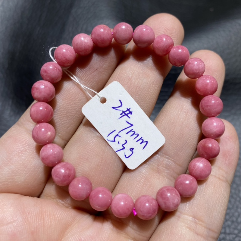 Natural Crystal Rhodonite Bracelet Rose Stone Pink Crystal Gift Fashion Jewelry Women's Stone