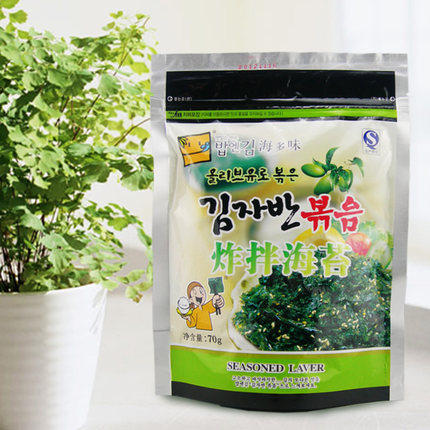 Haiduowei fried seaweed Korean sushi bibimbap crispy ready-to-eat olive oil fried seaweed 70g