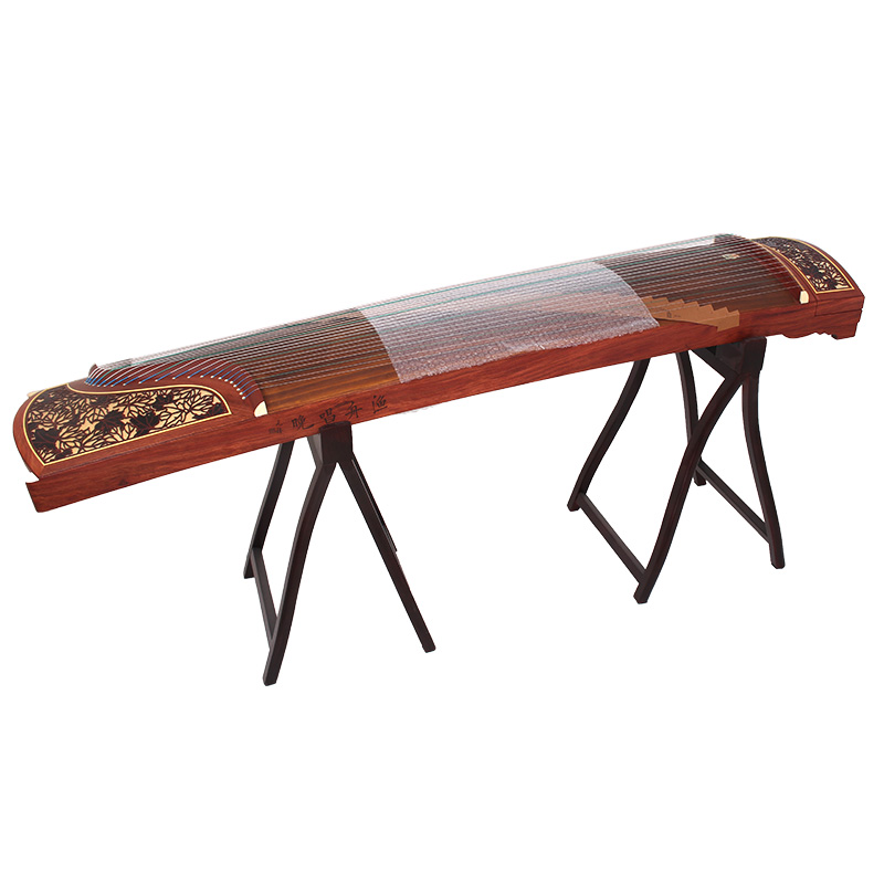Thuyền đánh cá Đôn Hoàng Guzheng 694M-HF hát thử màu đỏ rực mắt thử nghiệm hiệu suất nhà máy nhạc cụ quốc gia Thượng Hải - Nhạc cụ dân tộc tiêu trúc