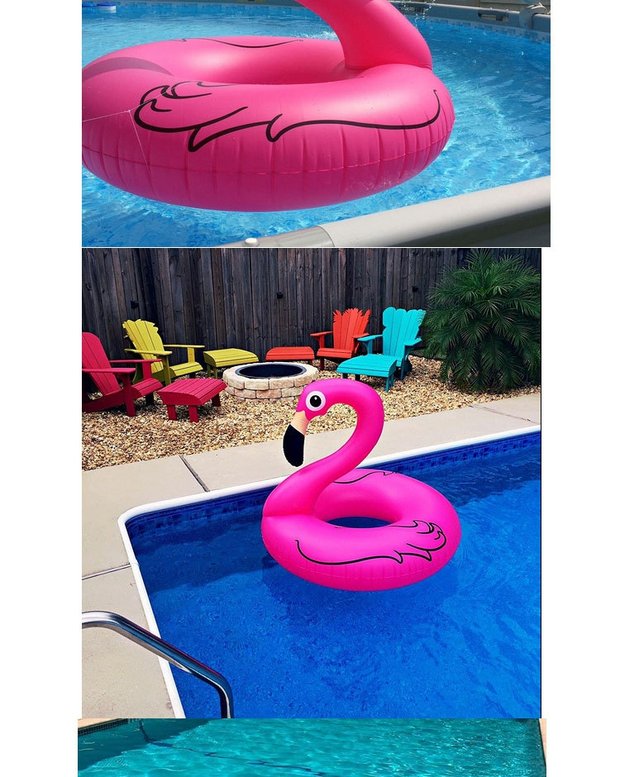Nhà máy trực tiếp vòng bơi flamingo 120cm chất lượng cao để tăng phao cứu sinh bơm hơi nổi trên giường - Cao su nổi phao nằm hồ bơi