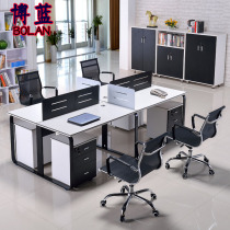 Shanghai office furniture staff office computer table and chair simple screen Station 4 staff table steel frame 6 table