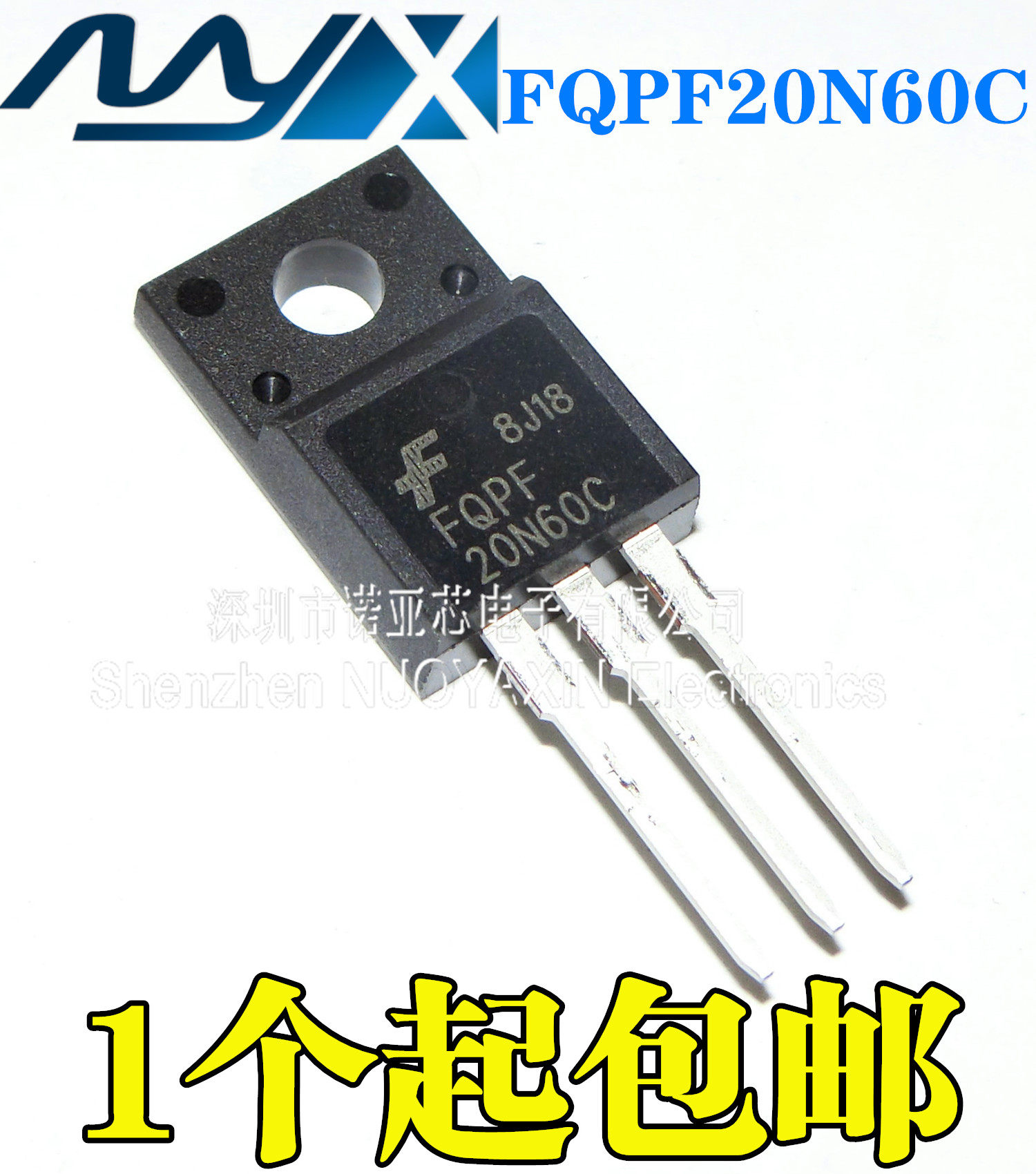 New FQPF20N60C 20N60C 20A 600V straight insert plastic seal TO-220F MOS field effect transistor