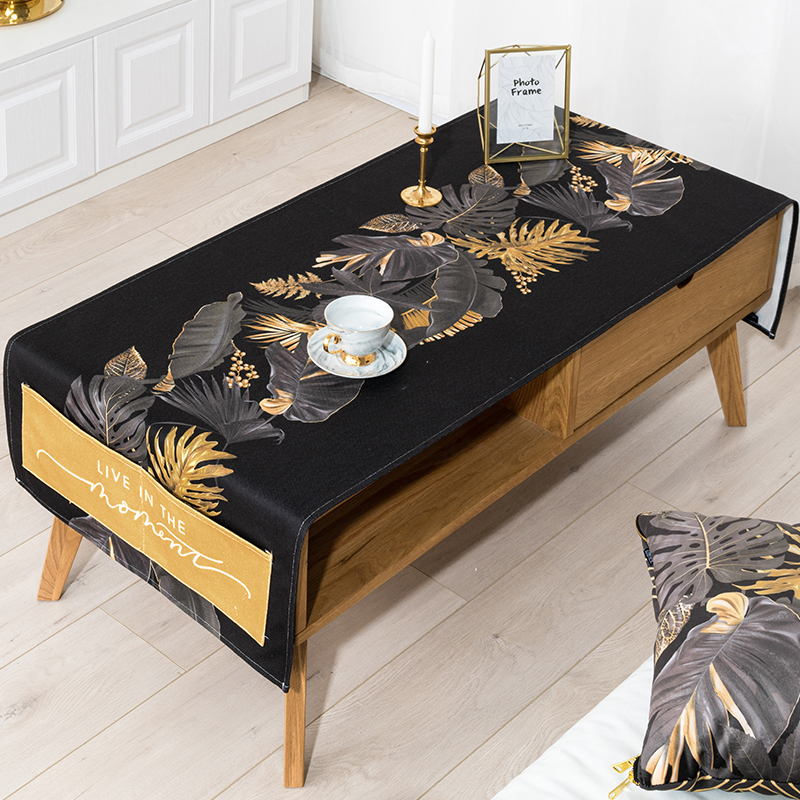 bla gold simple tablecloth nordic tablecloth rectangular tablecloth fabric cotton and linen tablecloth waterproof and oil-proof disposable desk cloth