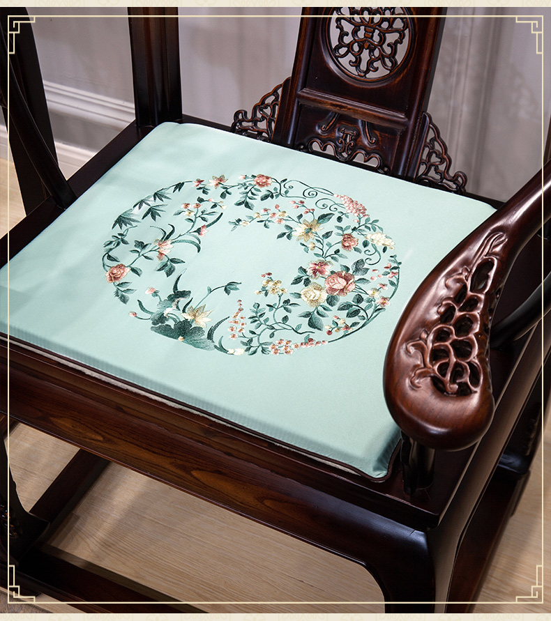 Ghế gỗ gụ Trung Quốc ghế sofa ghế giặt ghế Taishi đệm 1030 đồ nội thất chính thức mũ ghế chống trượt nhà bọc đệm ghế gỗ đẹp