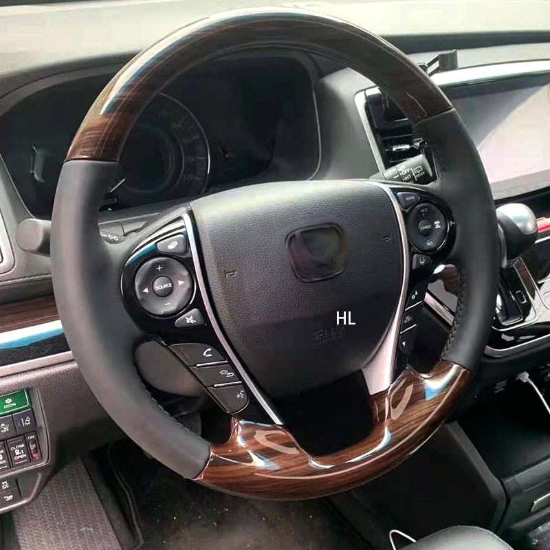 Suitable for Honda Odyssey Peach Wood Steering Wheel Hybrid Elysion Crosstour 9Th Generation Accord Carbon Fiber Modification