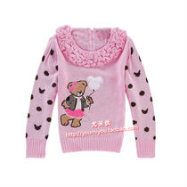 Girl baby cubs jacket head sweaters cut and clear cabin 1-5 years old