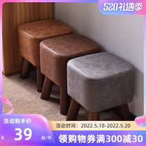 Solid wood small stool Home short stool Creative Living Room Changing Shoes stool Fashion Doorway Adult Cloth sofa Stool Small Bench