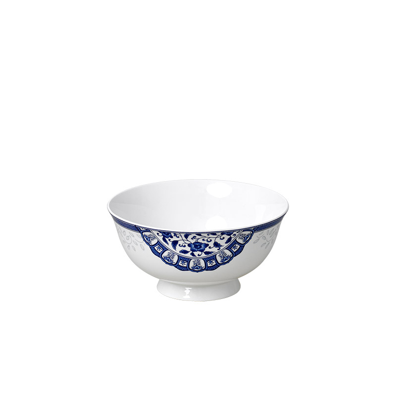 Jingdezhen blue glair bowl suit ipads China 6 inches Korean big rainbow such as bowl bowl rice bowls gifts tableware