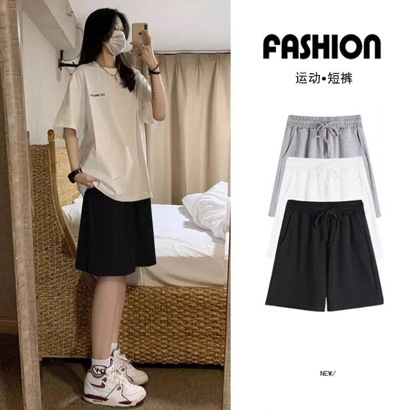 Black Sports Shorts for Women, Summer Slimming 2026 New Style, Pure Cotton, Loose Fit, Mid-Length Pants for Running, Wide-Leg Five-Point Shorts Black Sports Shorts for Women, Summer Slimming 2026 New Style, Pure Cotton, Loose Fit, Mid-Length Pants for Running, Wide-Leg Five-Point Shorts