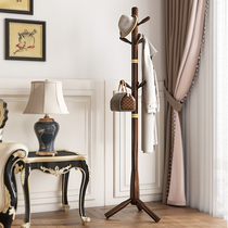 Solid wood clothes hat rack Nordic floor-floor minimalist modern bedroom living-room multifunctional hanging clothes bag containing home clothes hanger
