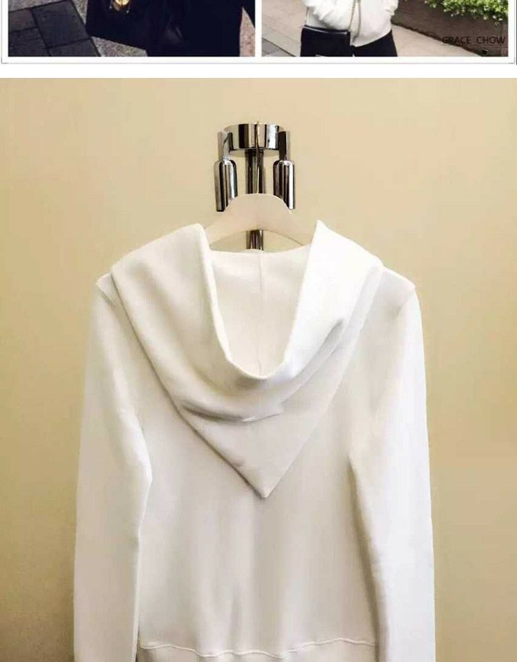 Phong cách RO áo hoodie xéo dây kéo áo len trùm đầu áo len tối màu đường phố cao đôi với nam và nữ áo len nam