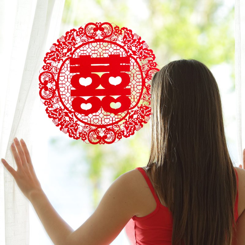 Static Heineword marriage Heineword stickers Wedding happy character stickers windows Heineword static sticker two tenor price-Taobao