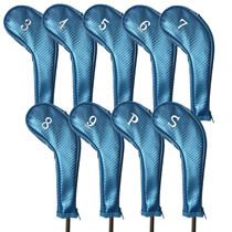 Golf club zipper cap sleeve head zipper long double-sided embroidery 9 iron rod sleeve
