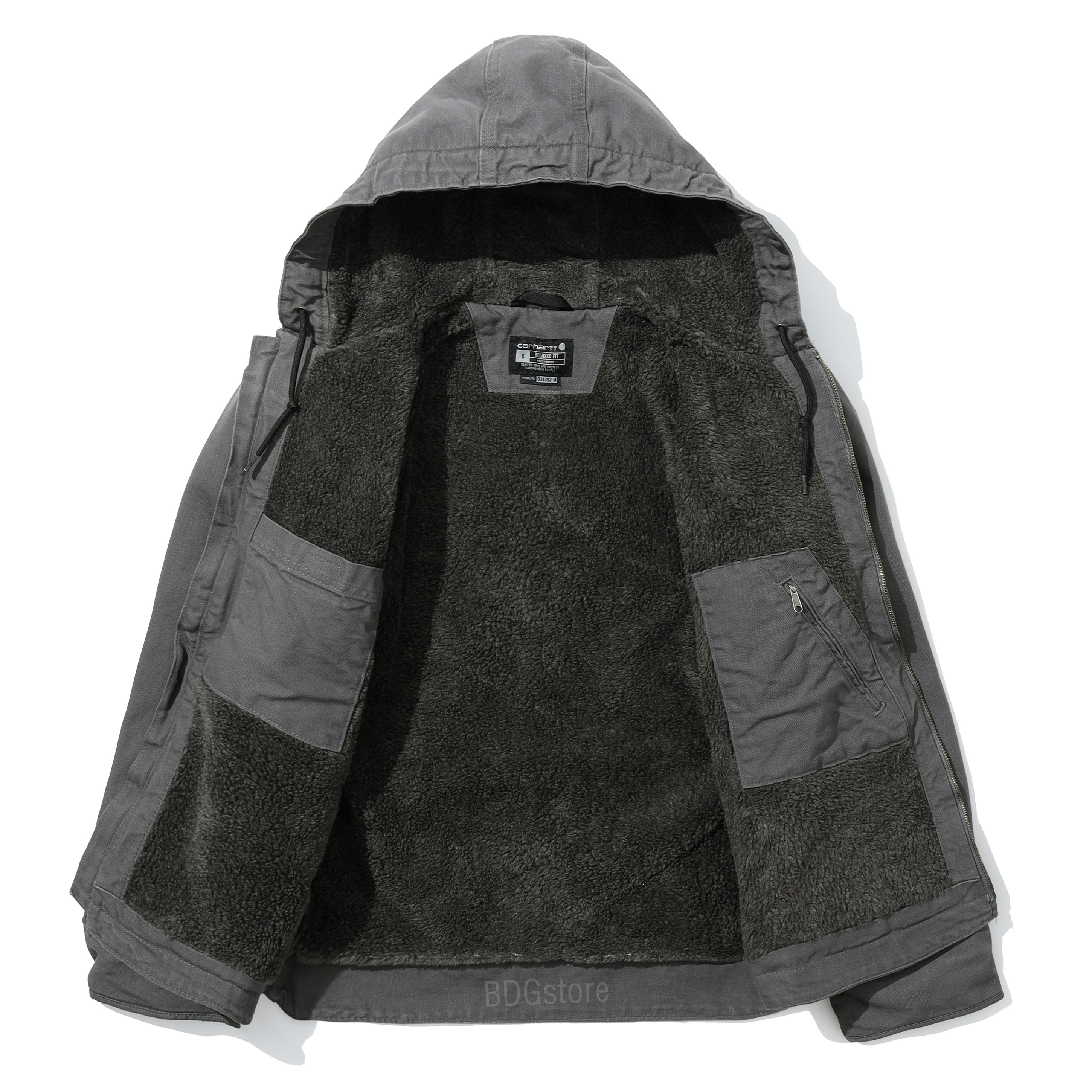 秋冬保暖新宠：Carhartt 104392卡哈特连帽加绒夹克，时尚与实用兼得！-棉衣-淘宝好物网