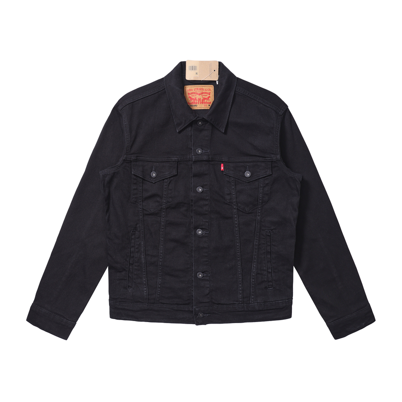 Levis Slim Fit Denim Jacket Black Spring and Autumn Thin Coat American Classic Retro 72334