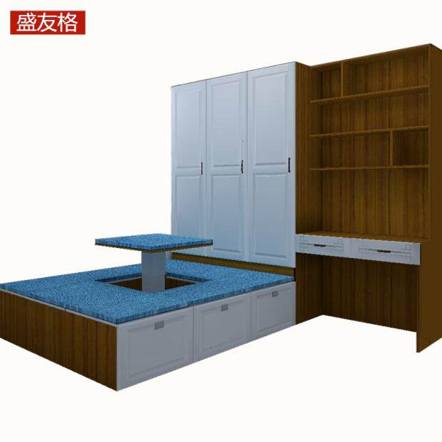 Tatami Bed Book Desk All-Functional New Chinese Style Now Customized Station