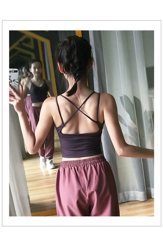 Cô gái thể hình V-cổ vest kiểu thắt lưng thể thao đồ lót thu thập sốc rập khuôn yoga bra mạng đỏ áo ngực nhanh khô - Đồ lót thể thao áo ngực tập thể dục