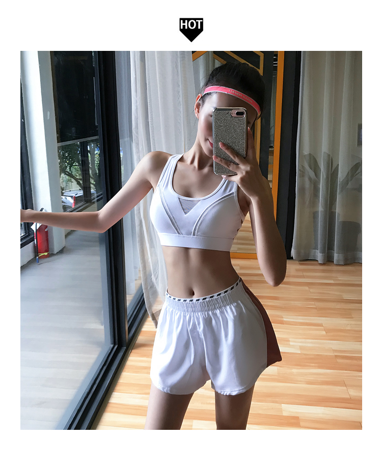Cô gái thể hình tích hợp đồ lót thể thao chống sốc tập hợp làm đẹp trở lại yoga áo ngực phần mỏng khuôn mẫu - Đồ lót thể thao áo tập gym