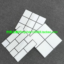 Nordic style small white brick black line grid kitchen bathroom wall brick bread brick I-shaped brick tile 300X300