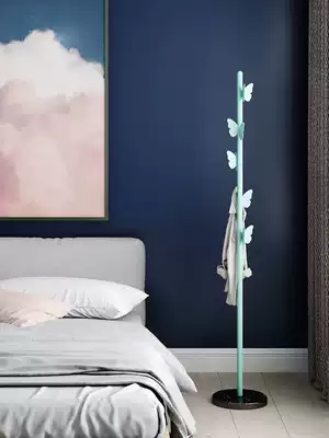 Wrought iron coat rack floor bedroom simple hanger simple marble household single pole Nordic clothes shelf