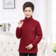 Áo khoác lông cho nữ tuổi trung niên áo len cỡ lớn mùa xuân và mùa thu áo khoác lửng ngắn