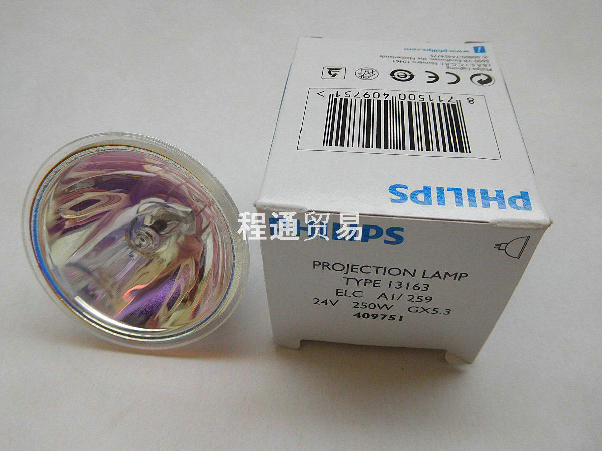 PHILIPS PROJECTION LAMPTYPE 13163 ELC A1 259 24V250W GX5 3