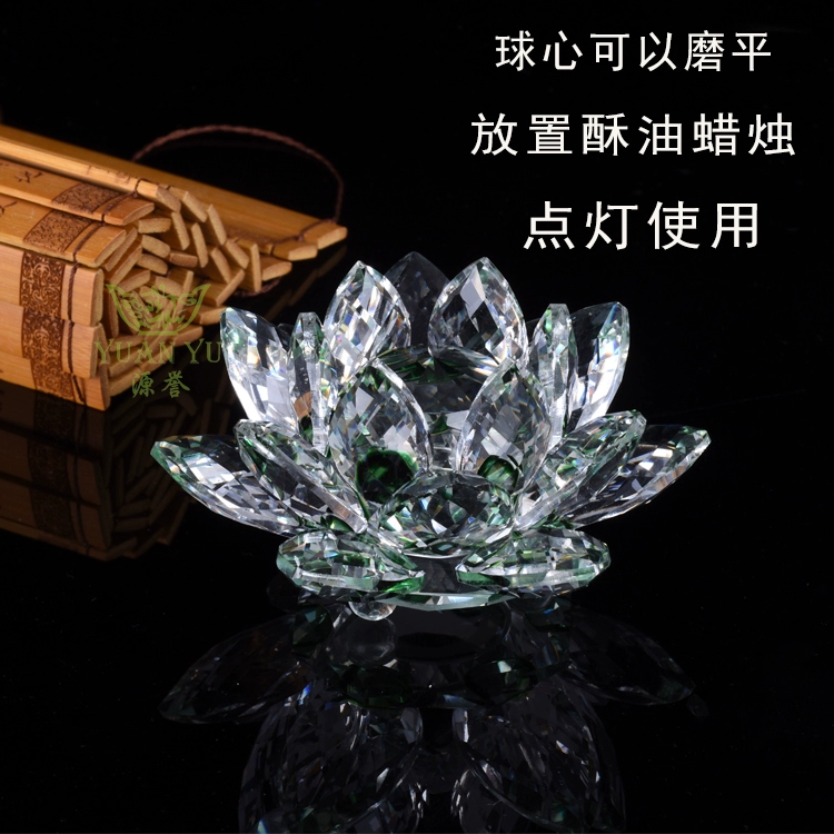 Crystal Lotus Trang trí Xe đầy màu sắc Hoa sen nến Chủ nhà Trang trí xe Điện thoại Di động Trang sức Counter Trang trí