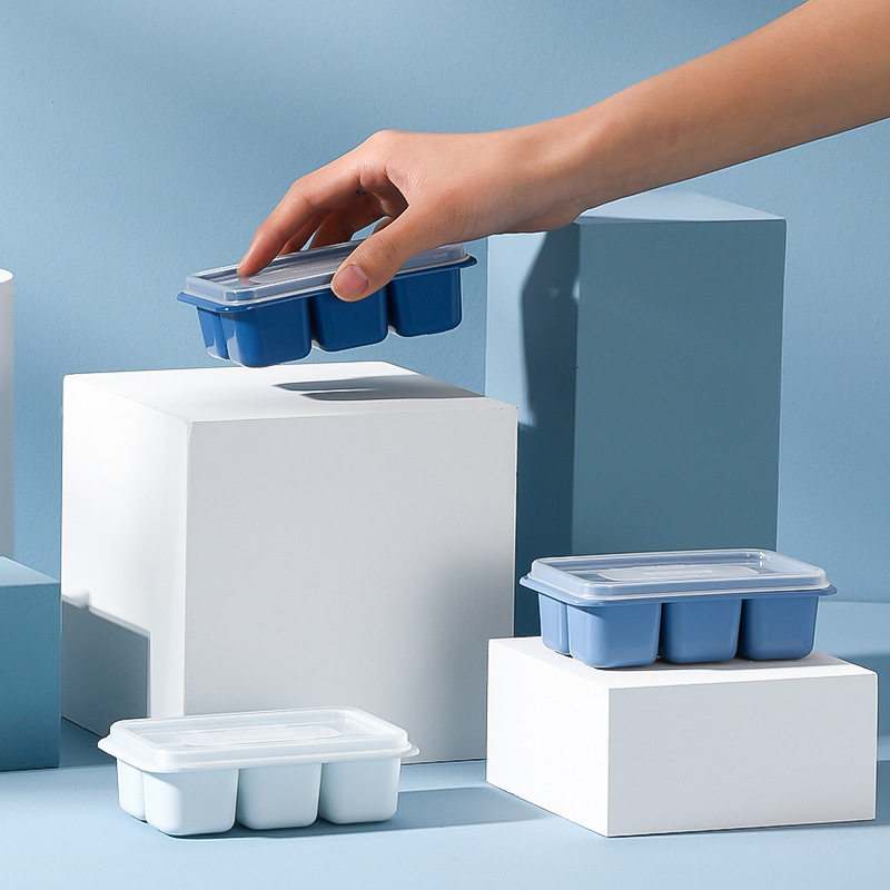 Ice Rink Freezer Commercial Homemade Fridge Freezer Large Ice Cubes molds with lid Home Divine Ware Freeze Ice Mold Ice-making Box