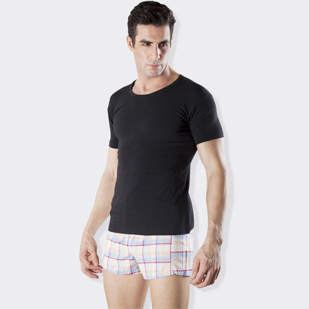 Cotton nam đồ lót tay ngắn V-cổ nam vest T-shirt nửa tay áo trắng Slim áo sơ mi cotton áo lót k dây
