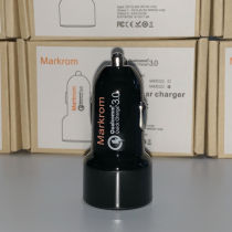 QC3 0 car charger dual USB mobile phone car charger markrom cigarette lighter 3A 2 4A smart fast charge