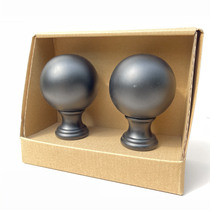 American Roman Rod decorative head iron glass solid ball curtain rod sealing plug round ball head curtain cap