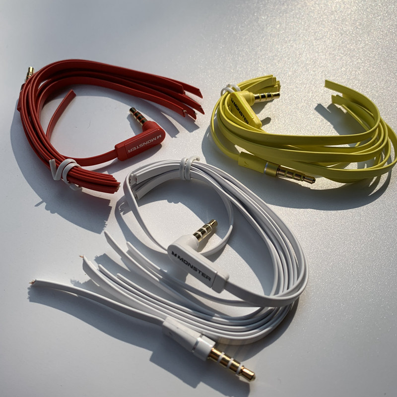 BH-940 original fit cut cord headphone plug audio line DIY headphone accessories original toned flat wire 3 5mm small black clip break