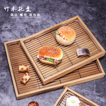 Bamboo wooden tray Household tea tray Baguette tray tray Nordic bread tray Japanese and Korean sushi sashimi tray