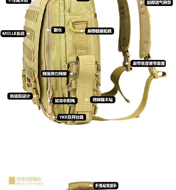 Túi chiến thuật một vai ngoài trời mới Black Hawk 9700 túi đeo vai máy tính có thể đeo vai đeo vai chiến thuật ngụy trang túi kẹp nách