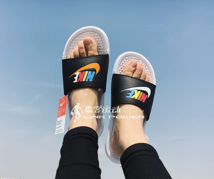 Dép Nike NIKE BENASSI JDI cầu vồng lớn đôi mô hình đôi dép giản dị CJ4608-071 - Dép thể thao