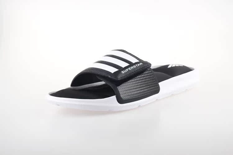 Adidas Superstar 5 Gam màu đen và trắng Velcro người đàn ông đệm thể thao giản dị dép đi trong nhà AC8325 dép adidas