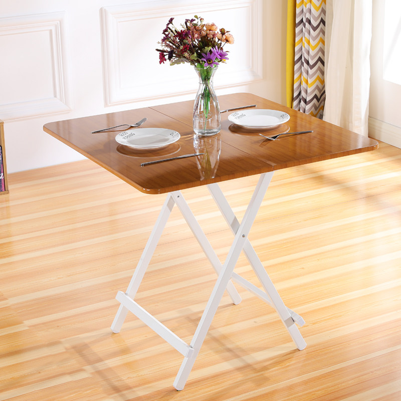 Direct mail folding table and chairs Home Small family type square table rental housing Easy table rental dining table Dining Table Dining Table