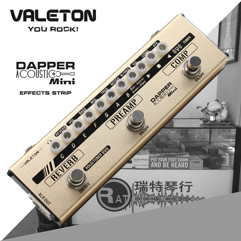 Valeton Dapper Acoustic Mini boxwood gig it di box front grade his single-block effectors