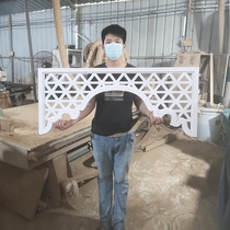 Chinese-style hanging lintel PVC modern door frame decoration imitating ancient door window cut blank decoration Liangto corner flower grid customization