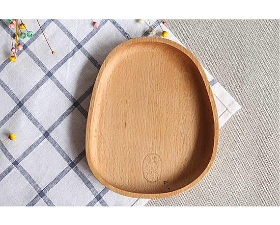 Khay Beech tấm trẻ em Tấm trái cây bằng gỗ Khay bánh mì Tấm gỗ cứng Tấm gỗ nhỏ Tấm gỗ khay trà gỗ nguyên khối