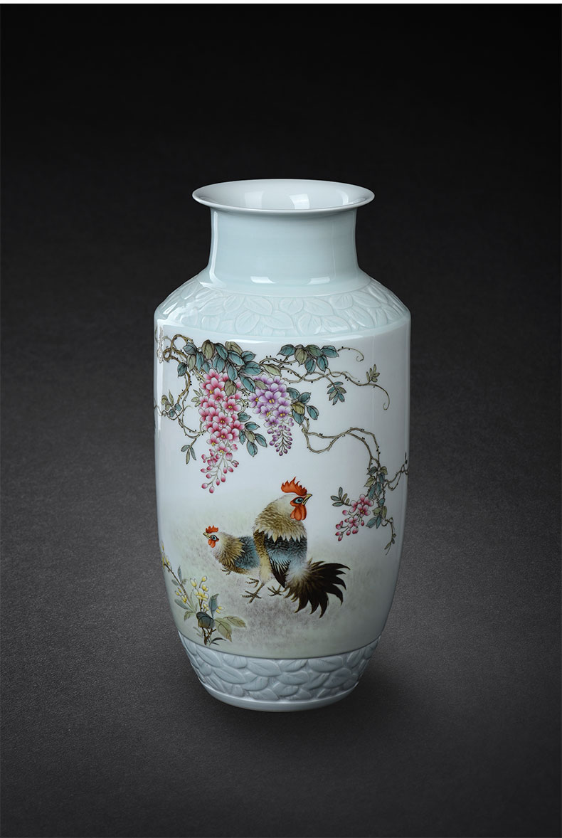 Jingdezhen hand - made pastel barrels bottle master porcelain vase furnishing articles sitting room adornment flower arranging ceramic flower vases