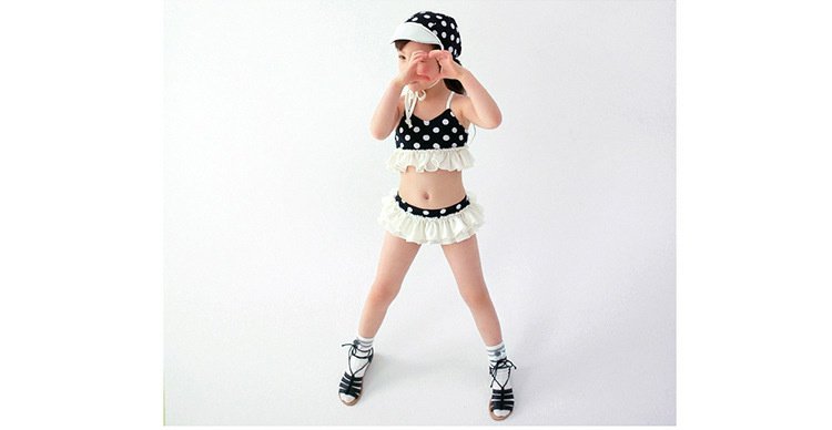 Phiên bản Hàn Quốc của trẻ mẫu giáo retro Đồ bơi Mickey cô gái cô gái đi biển dài tay áo chống nắng váy chia áo tắm - Bộ đồ bơi của Kid đồ bơi em bé