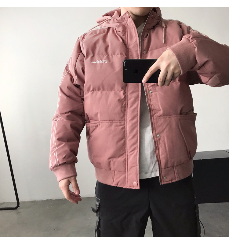 Mới Nhật Bản retro mùa đông đệm áo khoác nam dụng cụ áo khoác cotton dòng bông quần áo người yêu nam áo khoác mlb