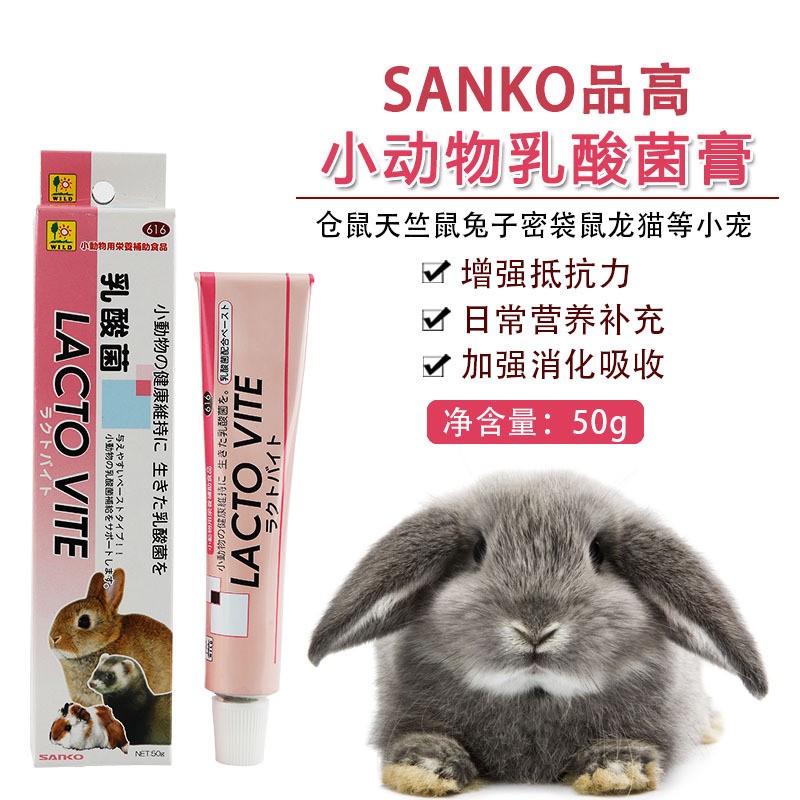 Japan SANKO products High lactic acid bacteria paste rabbit dragon cat Dutch pig hamster Hedgehog Nutritional Cream Probiotics 50g