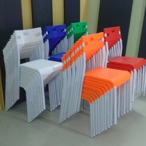 Conference chair Student chair White black red blue plastic office black and white training chair Simple