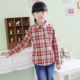 Quần áo trẻ em mùa xuân và mùa thu mới, áo sơ mi kẻ sọc cho bé trai và bé gái, áo sơ mi trẻ em vải cotton dài tay - Áo sơ mi