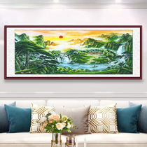 Landscape painting Hanging painting Chinese painting patron New Chinese style office sofa background wall cornucopia mural decorative painting