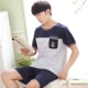 Bộ đồ ngủ nam mùa hè Nam giới Cotton mỏng tay ngắn mùa hè Học sinh trung học Thanh niên Kích thước nhỏ Bộ dịch vụ tại nhà - Bên ngoài ăn mặc đồ bộ nữ