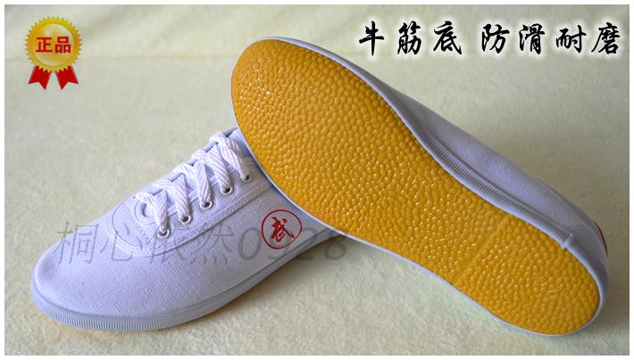 Giày đôi sao võ thuật Tai Chi giày vải Giày Kung Fu giày chống trượt gân gót giày đào tạo giày thể thao nữ màu trắng