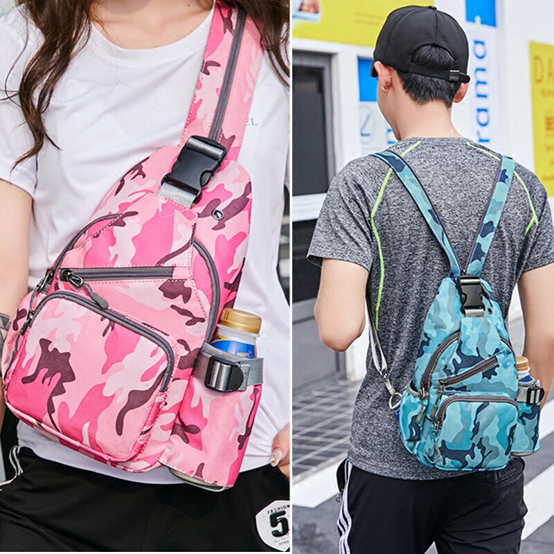 One-shoulder and two-shoulder dual-use bag women's chest bag messenger multi-functional Oxford cloth 2022 mobile phone chest backpack street trend